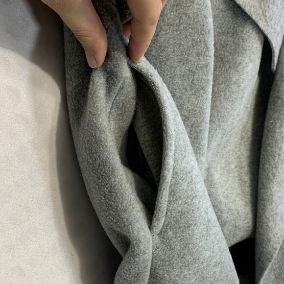 A Ruby Quintessentials Manteau Kimono Polar Fleece Coat NWT Sz 2 Gray (No belt) - Picture 4 of 6